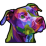 Pitbull Geometric Smile Sticker