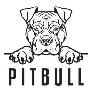 Pitbull Peeking Face Sticker