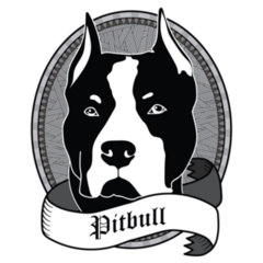 Pitbull Stamp Style Sticker