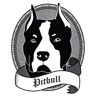 Pitbull Stamp Style Sticker