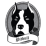 Pitbull Stamp Style Sticker