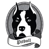Pitbull Stamp Style Sticker