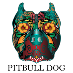 Pitbull Sugar Skull Sticker