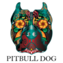 Pitbull Sugar Skull Sticker