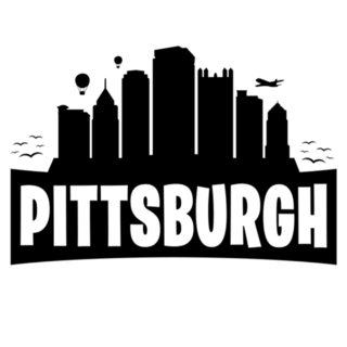 Pittsburgh Pennsylvania City Skyline Silhouette Sticker