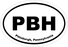 Pittsburgh, Pennsylvania Oval Stickers