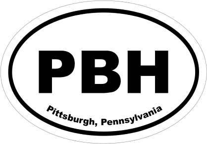 Pittsburgh, Pennsylvania Oval Stickers