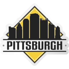 Pittsburgh Pennsylvania Skyline Logo Adventure Landscape Sticker