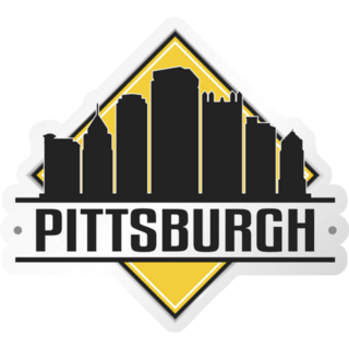 Pittsburgh Pennsylvania Skyline Logo Adventure Landscape Sticker