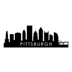 Pittsburgh Pennsylvania Skyline Silhouette Design Sticker