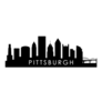 Pittsburgh Pennsylvania Skyline Silhouette Design Sticker