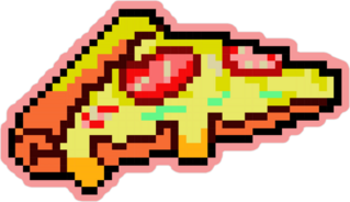 Pixel Art 8-Bit Pizza Sticker