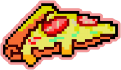 Pixel Art 8-Bit Pizza Sticker
