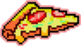 Pixel Art 8-Bit Pizza Sticker