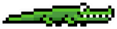 Pixel Art Alligator Sticker