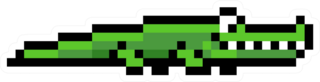 Pixel Art Alligator Sticker
