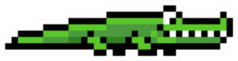 Pixel Art Alligator Sticker