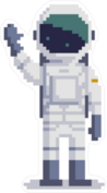Pixel Art Astronaut Sticker