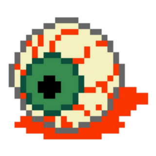 Pixel Art Bloody Eye Sticker