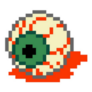 Pixel Art Bloody Eye Sticker