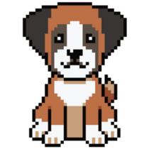 Pixel Art Boxer Sticker