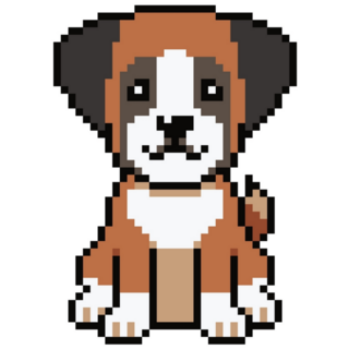 Pixel Art Boxer Sticker