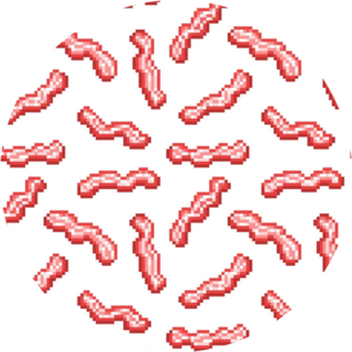 Pixel Art Breakfast Bacon Strips Sticker