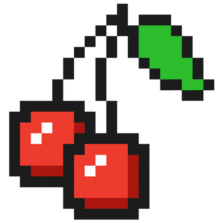 Pixel Art Cherry Icon Game Fruit