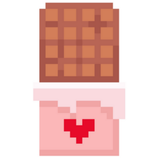 Pixel Art Chocolate Bar Illustration Sticker