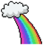 Pixel Art Cloud Rainbow Sticker