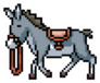 Pixel Art Donkey Cartoon Sticker