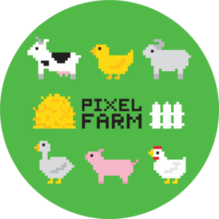 Pixel Art Farm Animals Chicken Sticker