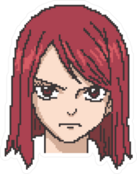 Pixel Art Frustrated Anime Girl Sticker