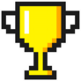 Pixel Art Golden Trophy Sticker
