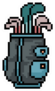 Pixel Art Golf Bag Isolated Sticker