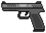 Pixel Art Gun Sticker