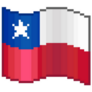 Pixel Art Illustration Flag Of Chile Sticker