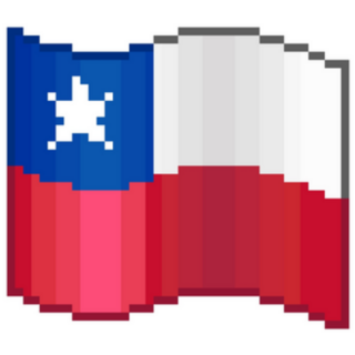 Pixel Art Illustration Flag Of Chile Sticker