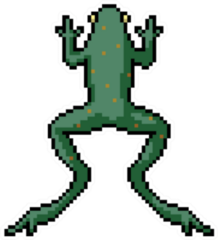 Pixel Art Isolated Poison Frog Sticker