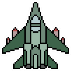 Pixel Art Jet Sticker