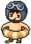 Pixel Art Kid At Beach Sticker