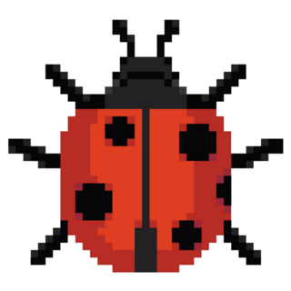 Pixel Art Ladybug Sticker