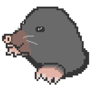 Pixel Art Mole Sticker