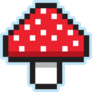 Pixel Art Mushroom Sticker