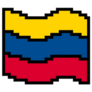Pixel Art Of Colombia Flag Sticker