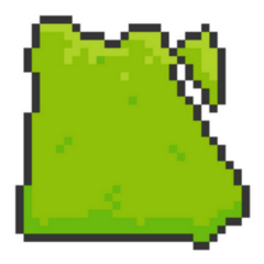 Pixel Art Of Egypt Map In Green Sticker