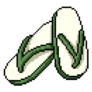 Pixel Art Of Green Flip Flops Sticker