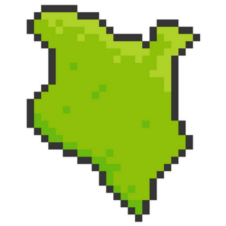 Pixel Art Of Kenya Map Sticker