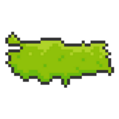 Pixel Art Of Turkey Map In Green Sticker
