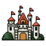Pixel Art Palace Sticker